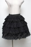 画像1: metamorphose / 総レースティアードスカート  黒 S-25-05-03-056-ME-SK-AS-ZS (1)