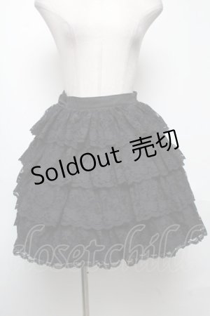 画像: metamorphose / 総レースティアードスカート  黒 S-25-05-03-056-ME-SK-AS-ZS