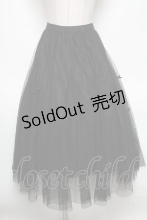 画像: axes femme POETIQUE / チュール＆ベロアリバーシブルスカート  黒 S-25-05-03-057-AX-SK-HR-ZS