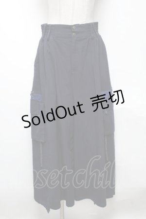 画像: Ozz conte / ワイドパンツ  紺 S-25-05-03-059-OO-PA-AS-ZS
