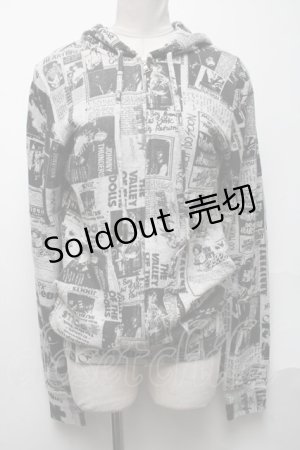 画像: HYSTERIC GLAMOUR / ニュースペーパーptパーカー  グレー S-25-05-03-011-PU-TO-HR-ZS