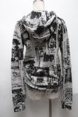 画像2: HYSTERIC GLAMOUR / ニュースペーパーptパーカー  グレー S-25-05-03-011-PU-TO-HR-ZS (2)