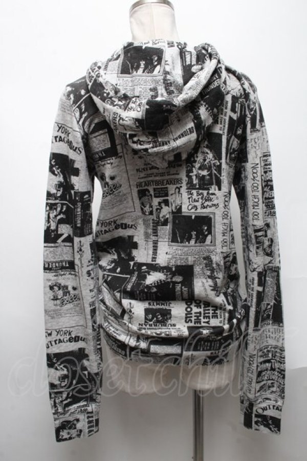 画像2: HYSTERIC GLAMOUR / ニュースペーパーptパーカー  グレー S-25-05-03-011-PU-TO-HR-ZS (2)