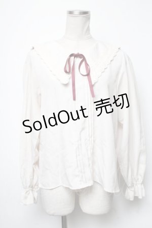 画像: axes femme POETIQUE / ビッグカラープルブラウス  オフ S-25-05-03-002-AX-BL-HR-ZS