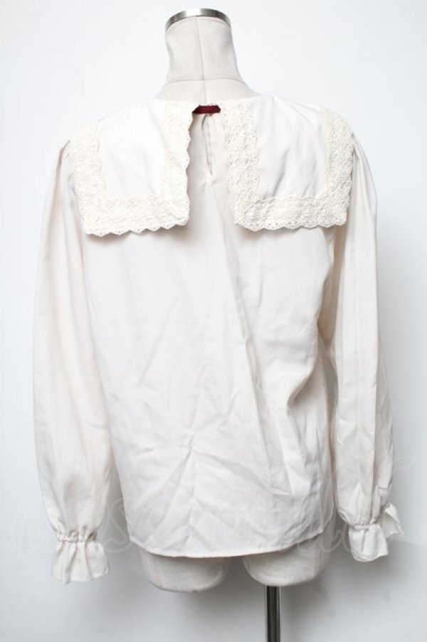 画像2: axes femme POETIQUE / ビッグカラープルブラウス  オフ S-25-05-03-002-AX-BL-HR-ZS (2)