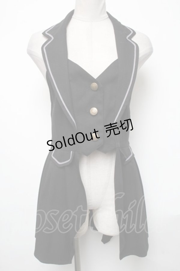 画像1: axes femme POETIQUE / クラシックホルターベスト  黒 S-25-05-03-019-AX-TO-HR-ZS (1)
