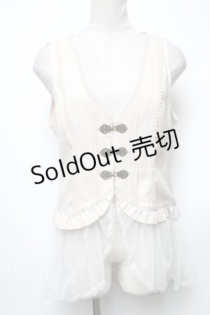 画像: axes femme / チュールフリルベスト  キナリ S-25-05-03-003-AX-TO-HR-ZS