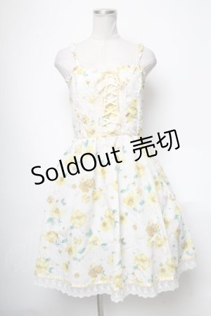 画像: axes femme / 花柄ワンピース  イエロー S-25-05-03-024-AX-OP-HR-ZS