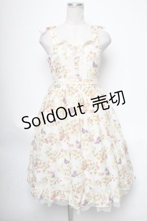 画像: axes femme / フルーツ柄キャミワンピース  オフ S-25-05-03-025-AX-OP-HR-ZS