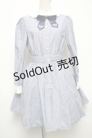 画像: Secret Honey / ストライプワンピース  サックス S-25-05-03-034-CA-SK-AS-ZT213