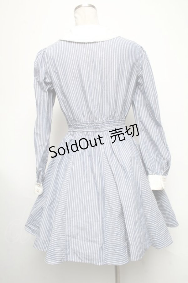 画像2: Secret Honey / ストライプワンピース  サックス S-25-05-03-034-CA-SK-AS-ZT213 (2)