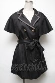 画像1: axes femme POETIQUE / ケープ付ロングベスト  黒 S-25-05-03-042-AX-TO-HR-ZS (1)