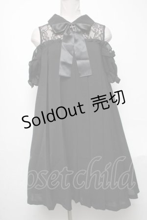 画像: Ank Rouge / プリーツワンピース  黒 S-25-05-03-045-CA-OP-AS-ZS