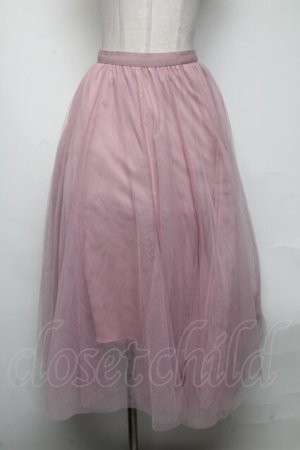 画像: axes femme / ロングチュールスカート  ピンク S-25-05-05-054-AX-SK-AS-ZS