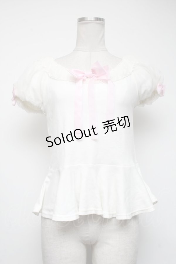 画像1: Angelic Pretty / ホイップチュールカットソー  オフ S-25-05-05-057-AP-TO-AS-ZS (1)