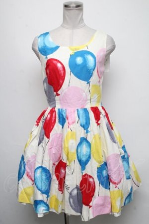 画像: MILK / Happinessバルーンワンピース  アイボリーベース S-25-05-05-1046-ML-OP-AS-ZS