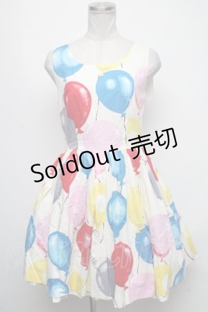 画像: MILK / Happinessバルーンワンピース  アイボリーベース S-25-05-05-1046-ML-OP-AS-ZS