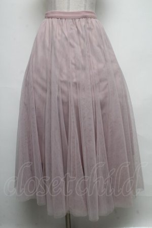 画像: axes femme / ロングチュールスカート  ピンク S-25-05-05-1047-AX-SK-HR-ZS