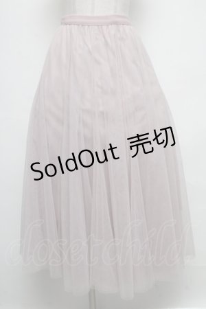 画像: axes femme / ロングチュールスカート  ピンク S-25-05-05-1047-AX-SK-HR-ZS
