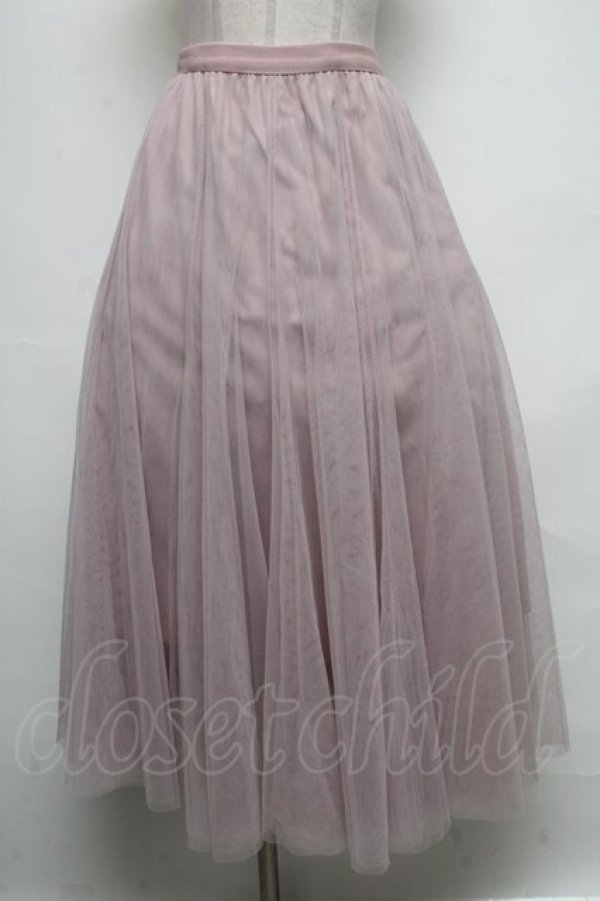画像1: axes femme / ロングチュールスカート  ピンク S-25-05-05-1047-AX-SK-HR-ZS (1)