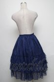 画像2: ATELIER PIERROT / Ruffle Chiffon Skirt-Lace-  ブルー S-25-05-05-1050-EL-SK-HR-ZS (2)