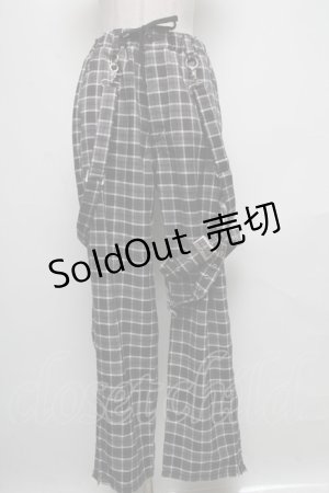 画像: TRAVAS TOKYO / ボンテージデザインチェックパンツ  グレー S-25-05-05-1052-PU-TO-AS-ZS