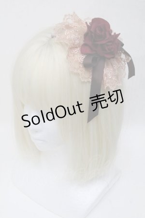 画像: Mary Magdalene / ロゼットヘッドドレス  ワイン S-25-05-05-1006-CL-ZA-HR-ZS