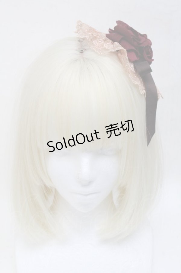 画像2: Mary Magdalene / ロゼットヘッドドレス  ワイン S-25-05-05-1006-CL-ZA-HR-ZS (2)