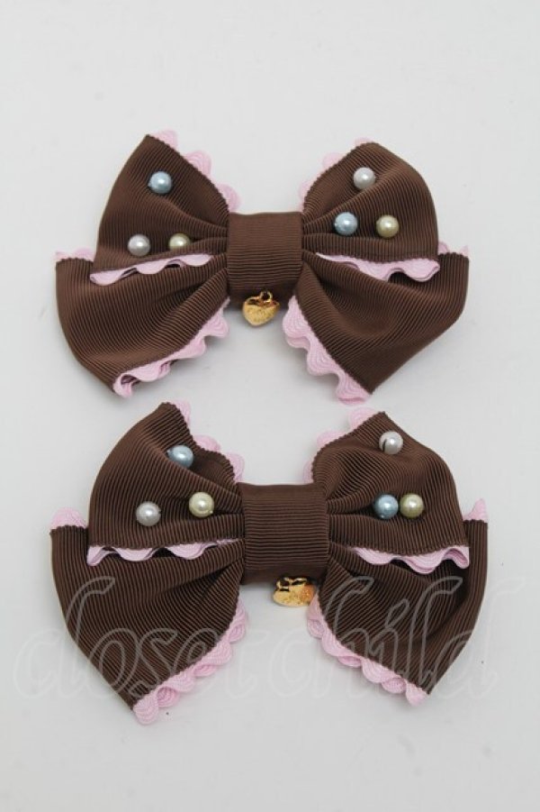 画像1: Angelic Pretty / カラフルパールクリップSet  ブラウン S-25-05-05-1002-AP-AC-HR-ZS (1)
