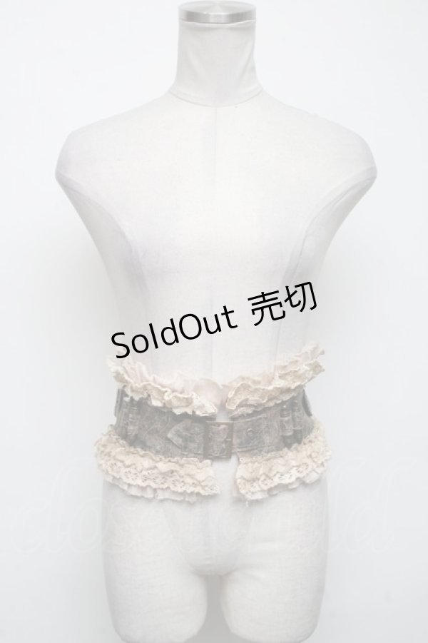 画像2: PUNK RAVE / コルセットベルト  ベージュ S-25-05-05-1014-PU-ZA-AS-ZS (2)