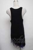 画像2: CIVARIZE / Poisonous クラッシュ加工フェイクレイヤードタンクトップ 44 黒ｘ紫 S-25-05-05-1015-GO-TO-AS-ZS (2)