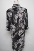 画像2: CIVARIZE / Disaster 6分袖ロングシフォンシャツ 44 グレーｘ黒 S-25-05-05-1016-GO-BL-AS-ZS (2)