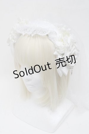 画像: LOLITA / ヴェール付きカチューシャ  白 S-25-05-05-1004-LO-AC-AS-ZS
