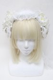 画像2: LOLITA / ヴェール付きカチューシャ  白 S-25-05-05-1004-LO-AC-AS-ZS (2)
