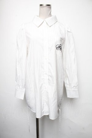 画像: An MILLE / クシュットリボンシャツ  白 S-25-05-05-023-EL-TS-AS-ZS