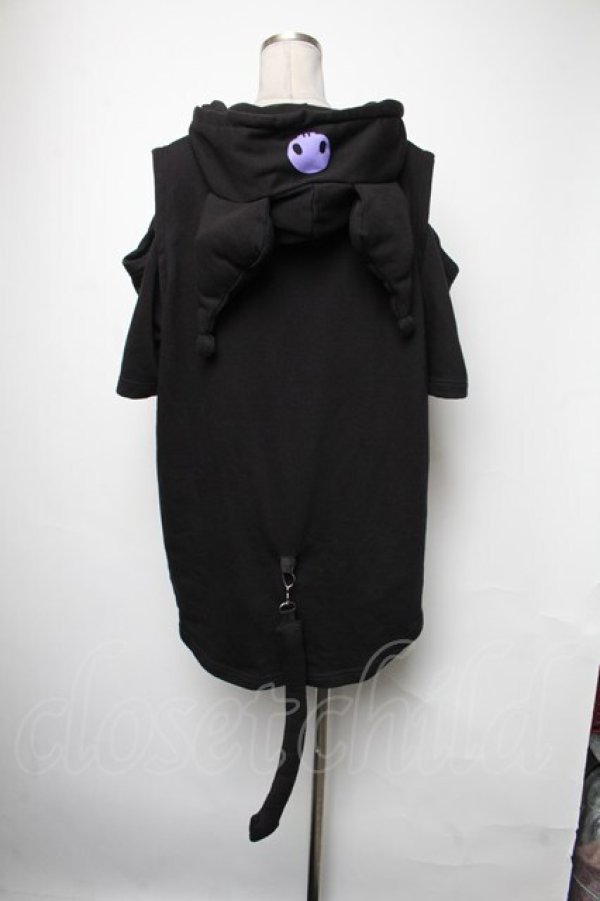 画像2: CIVARIZE / サンリオキャラクタースペシャルアイテム　クロミカッティング半袖パーカー  黒 S-25-05-05-030-GO-TO-AS-ZS (2)