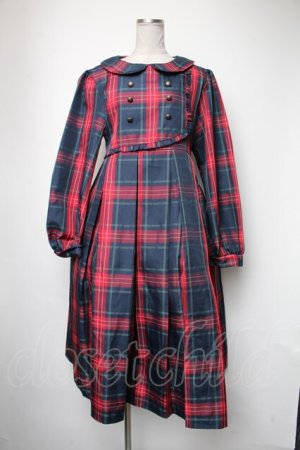 画像: FLC / 皆方由衣コラボ MINA*タータンチェックワンピース L 赤ｘ紺 S-25-05-05-032-LO-OP-AS-ZS