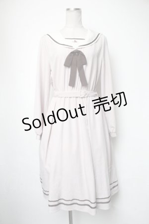 画像: axes femme POETIQUE / ウサギ刺繍セーラーワンピース【多屋来夢コラボ】  ピンク S-25-05-05-035-AX-OP-AS-ZS