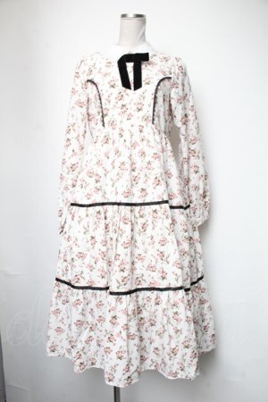画像: axes femme kawaii / ローズワンピース  白ｘピンク S-25-05-05-041-AX-OP-AS-ZS