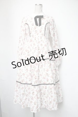 画像: axes femme kawaii / ローズワンピース  白ｘピンク S-25-05-05-041-AX-OP-AS-ZI