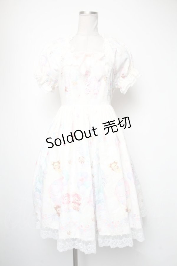 画像1: BABY,THE STARS SHINE BRIGHT / くみゃちゃんのふわふわお空でTea Partyワンピース  オフ S-25-05-05-042-BA-OP-AS-ZS (1)