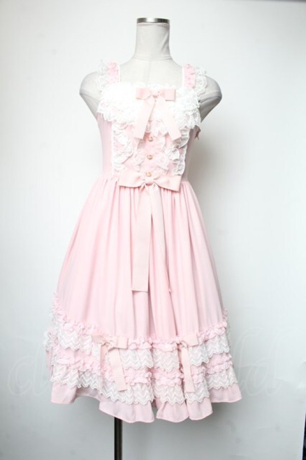 画像1: Angelic Pretty / Romantic Poemジャンパースカート  ピンク S-25-05-05-046-AP-OP-AS-ZS (1)