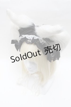 画像: 危機裸裸商店 / 角&リボンヘッドドレス  黒ｘ白 S-25-05-08-005-GO-AC-HR-ZS