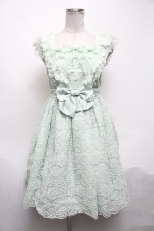 画像: Angelic Pretty / カトリーナジャンパースカート  ミント S-25-05-08-049-AP-OP-HR-ZS