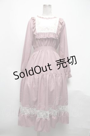 画像: axes femme POETIQUE / ブロッキングブーケ刺繍ワンピース  ピンク S-25-05-08-052-AX-OP-AS-ZS
