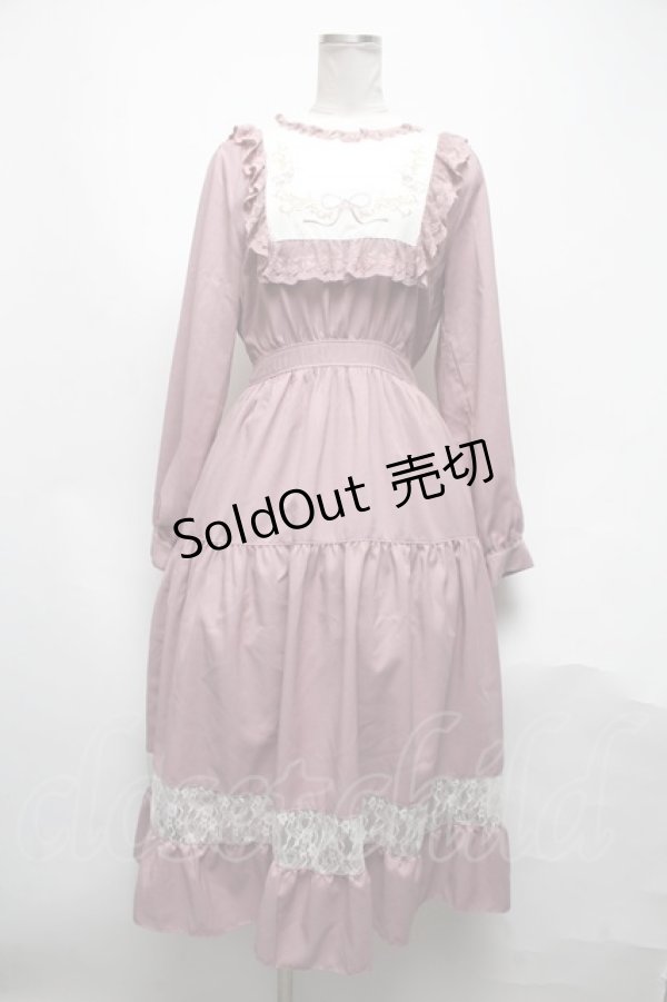 画像1: axes femme POETIQUE / ブロッキングブーケ刺繍ワンピース  ピンク S-25-05-08-052-AX-OP-AS-ZS (1)