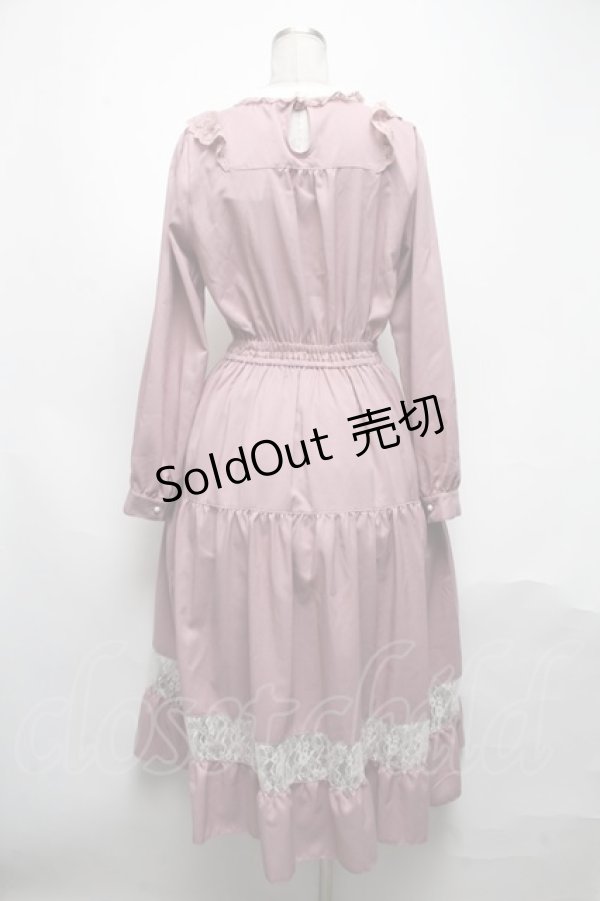 画像2: axes femme POETIQUE / ブロッキングブーケ刺繍ワンピース  ピンク S-25-05-08-052-AX-OP-AS-ZS (2)