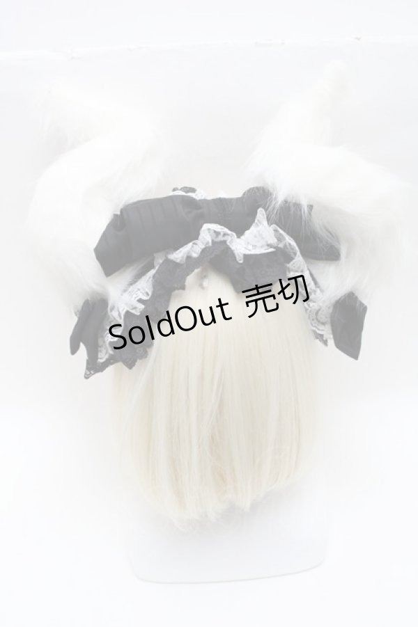 画像3: 危機裸裸商店 / 角&リボンヘッドドレス  黒ｘ白 S-25-05-08-005-GO-AC-HR-ZS (3)