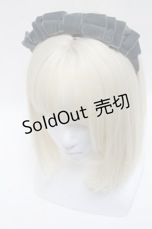 画像: LOLITA / リボンカチューシャ  グレー S-25-05-08-002-LO-TO-AS-ZS