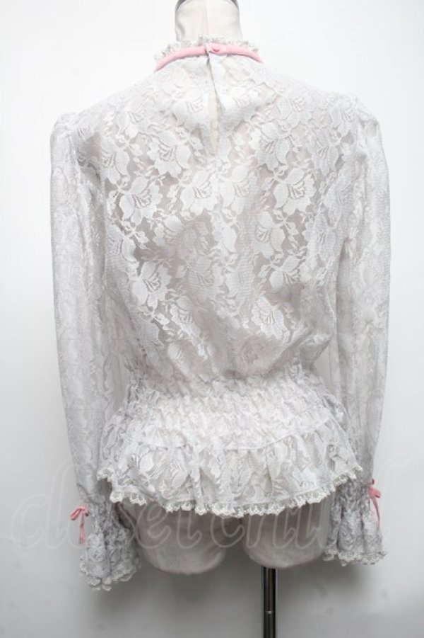 画像2: Angelic Pretty / Lacy Girlブラウス  グレー S-25-05-08-012-AP-BL-HR-ZS (2)